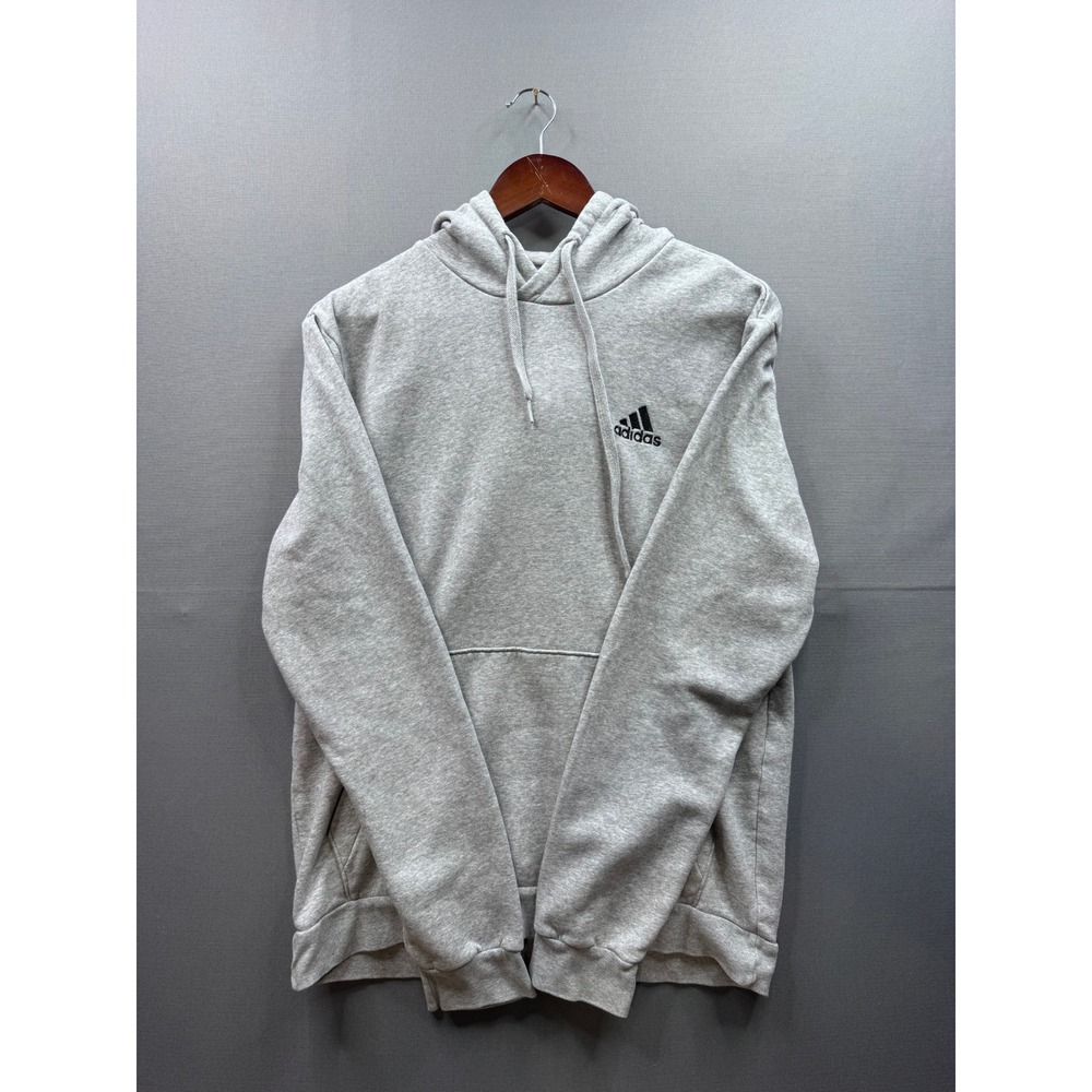 Adidas Gray Hoodie Sweatshirt Pullover‎ Hooded Casual Athletic Mens Size M